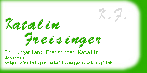 katalin freisinger business card